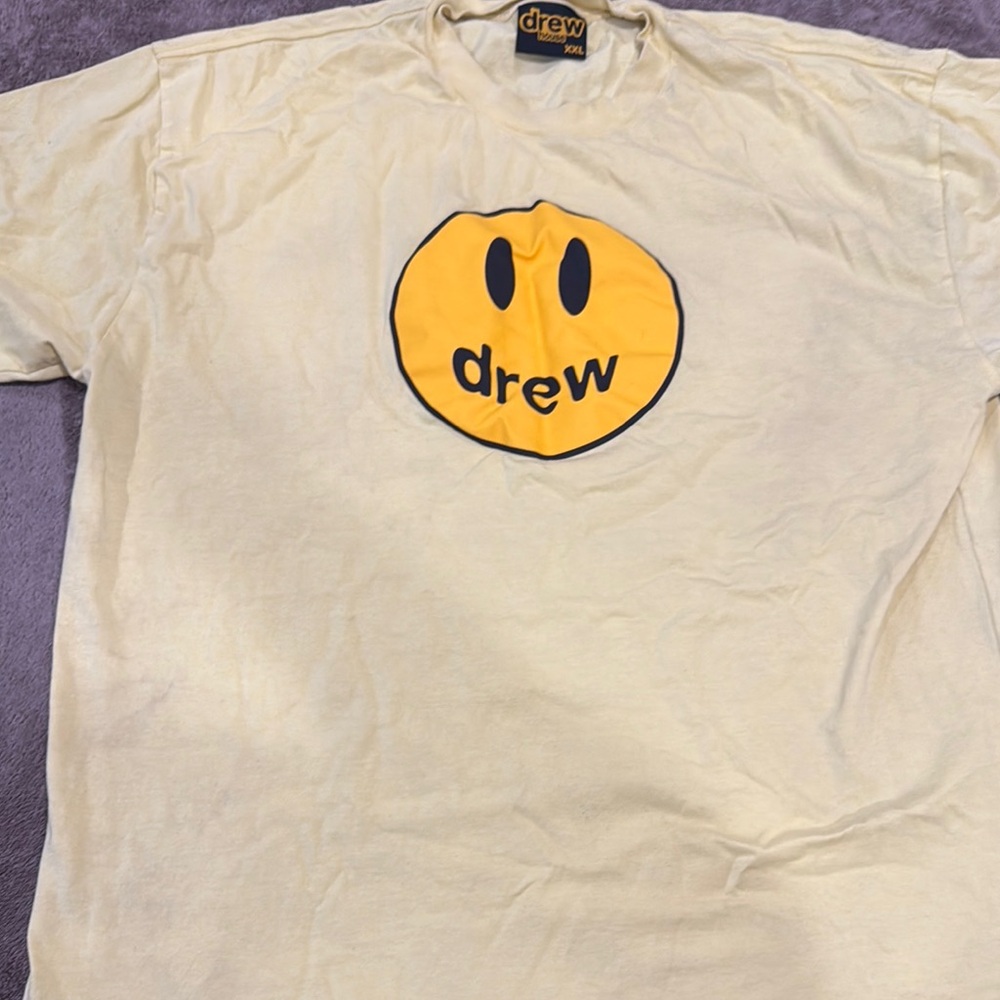 DREW Cream Smiley Face Tee